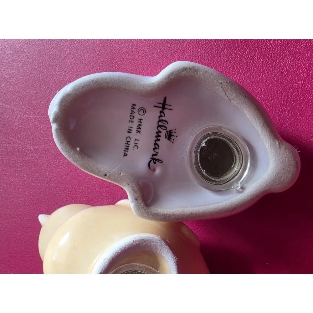 Vintage Hallmark Salt & Pepper Shakers Spring Baby Bunny Rabbit & Yellow Chick
